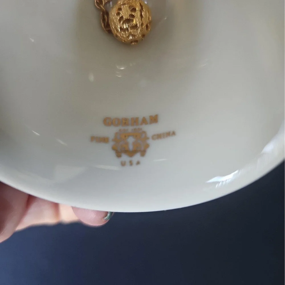 Trio of Danbury Mint Bone China Floral Bells Retired - Made in England - EUC -R5